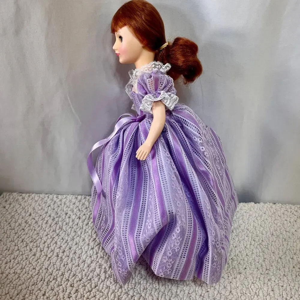 Effanbee Bridesmaid Doll 3302 1980's Red Hair Lavender Dress Hat